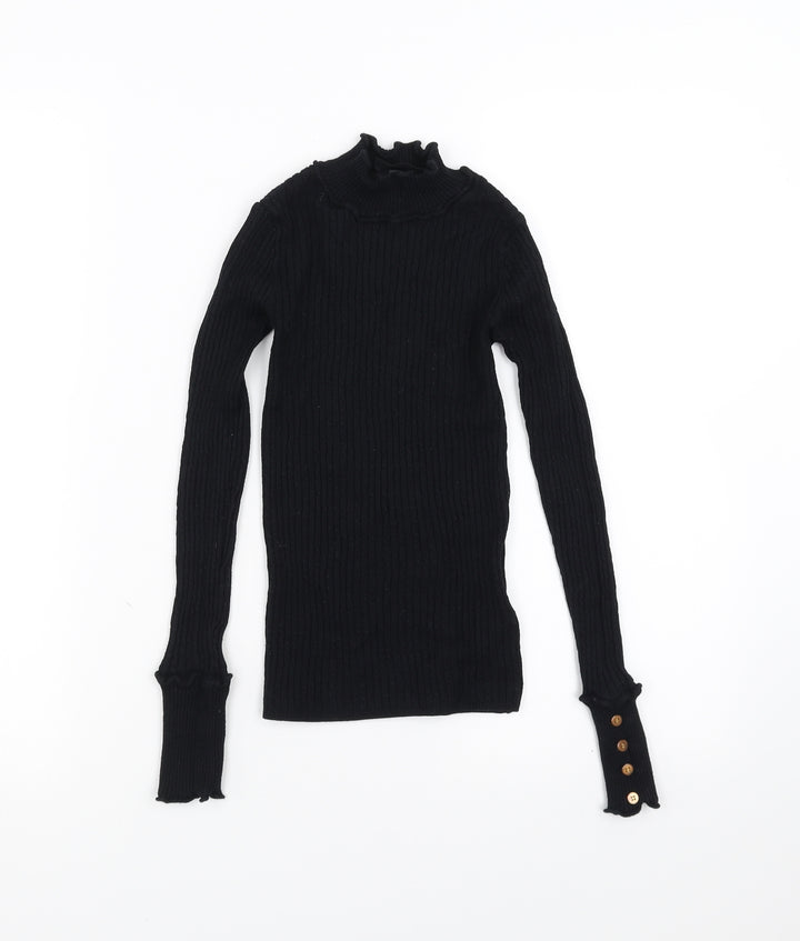 Topshop Womens Black Pullover Jumper Size 8