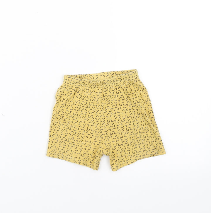 George Baby Yellow Geometric Trousers Size 6-9 Months - shorts