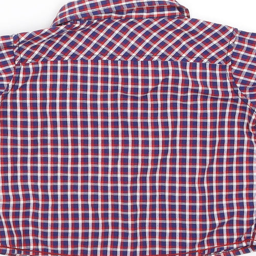 Pink & Blue Boys Blue Check  Basic Button-Up Size 6-9 Months