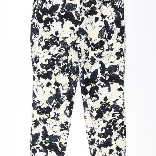 Papaya Womens Ivory Floral  Trousers  Size 10 L26 in