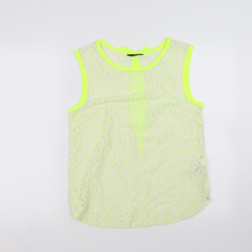 F&F Womens Green Floral  Basic Blouse Size 10