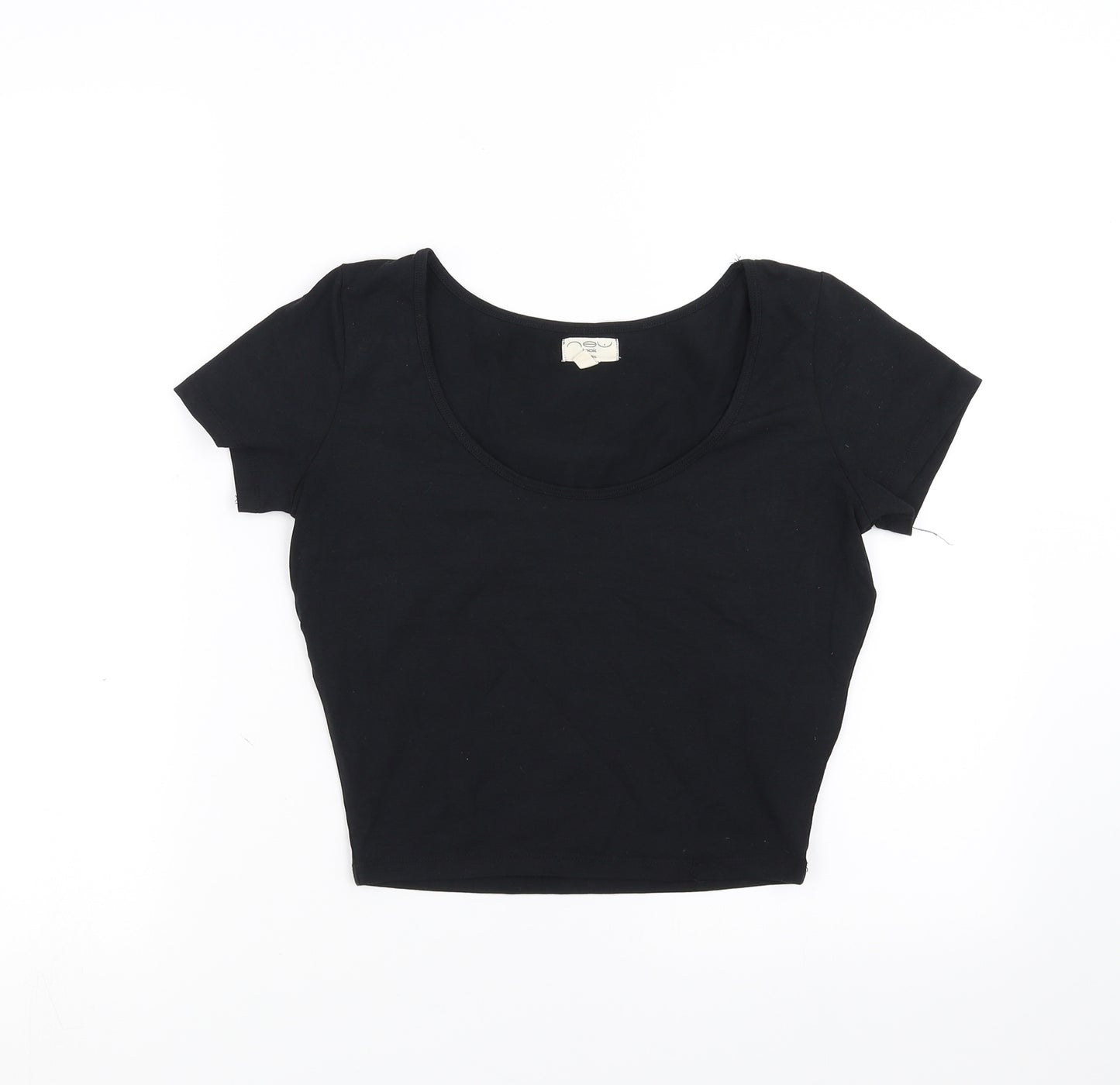 New Look Womens Black   Cropped T-Shirt Size 10