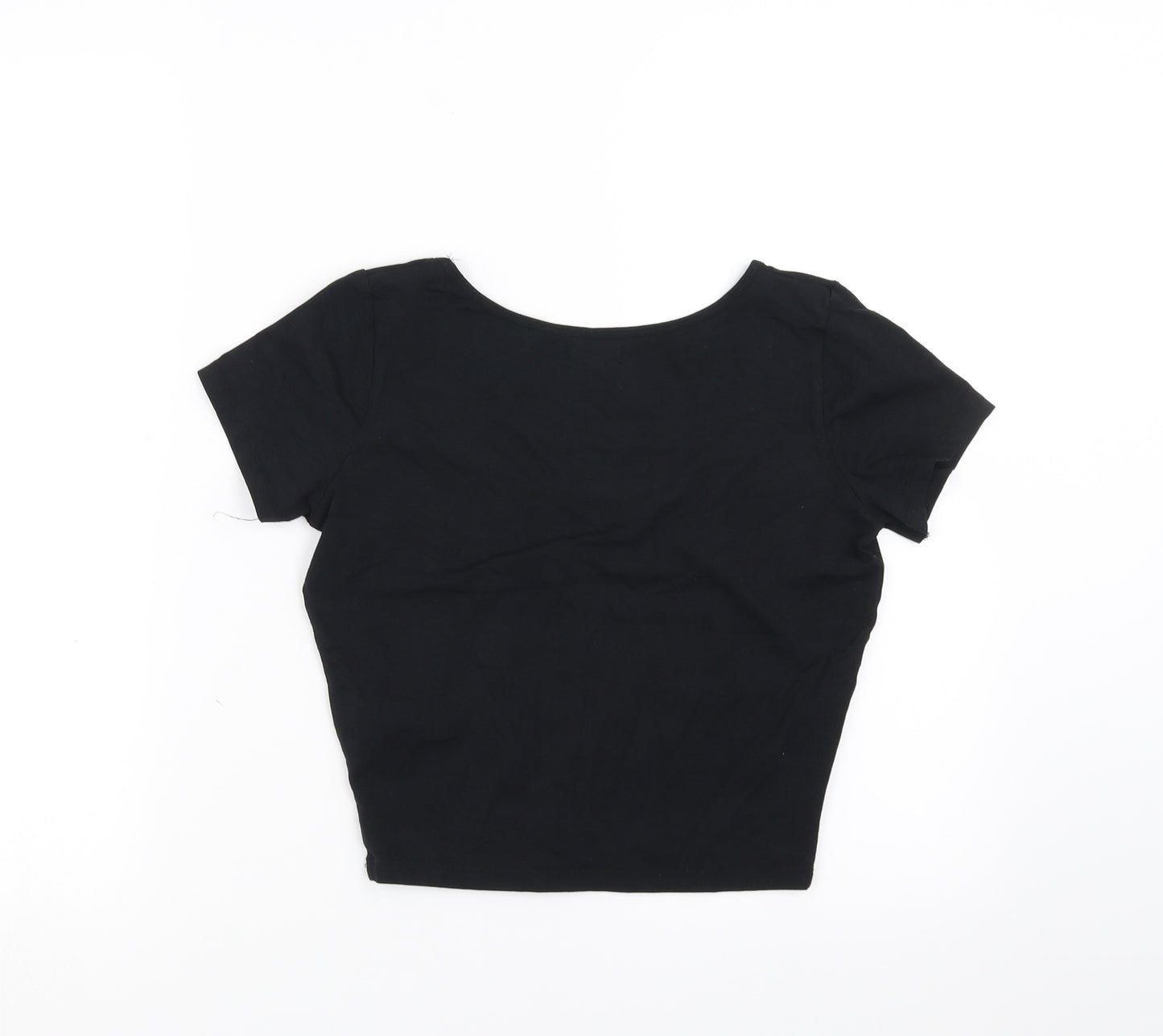 New Look Womens Black   Cropped T-Shirt Size 10