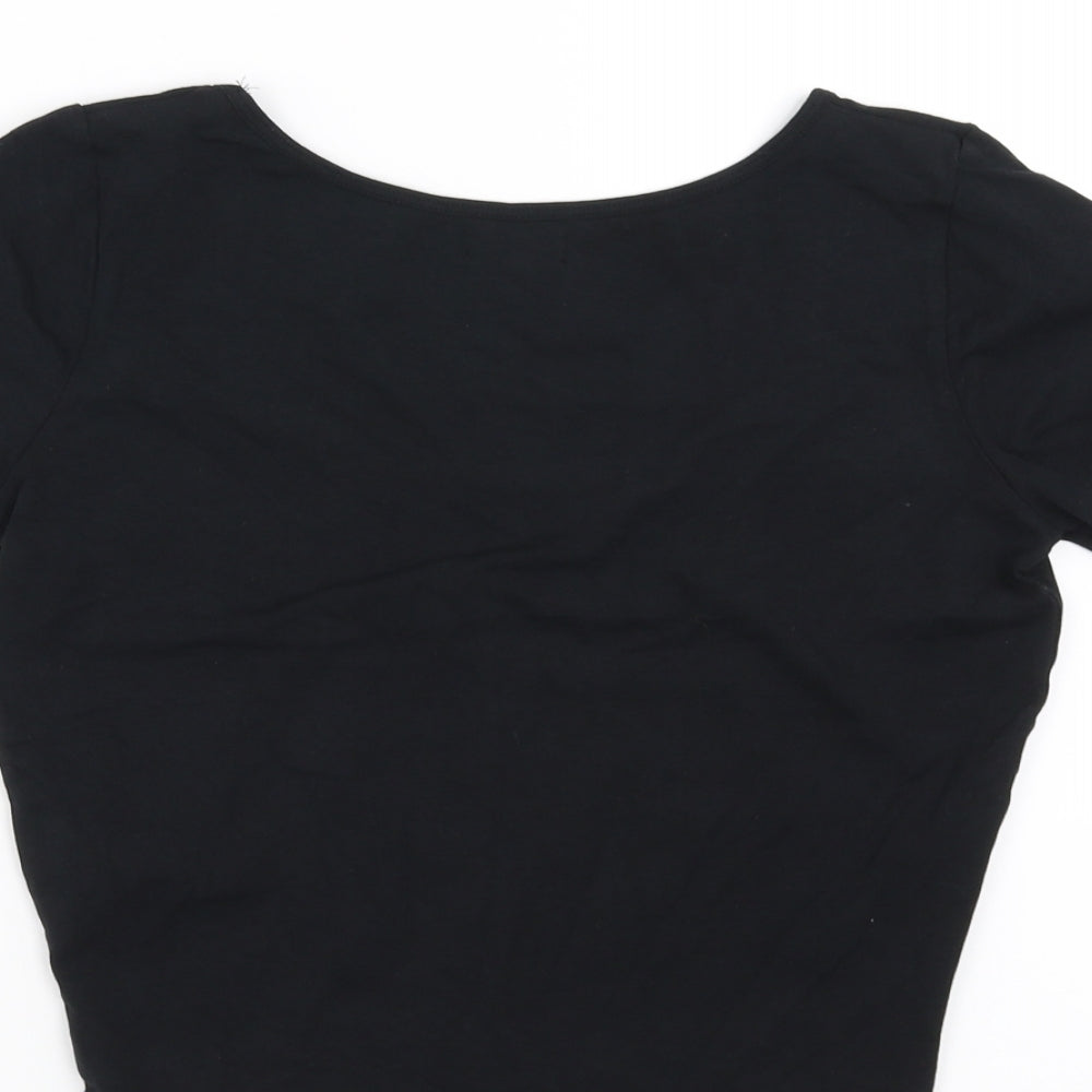 New Look Womens Black   Cropped T-Shirt Size 10