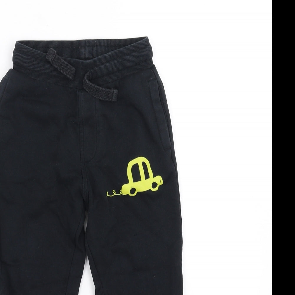 George Boys Black   Jogger Trousers Size 3-4 Years - car