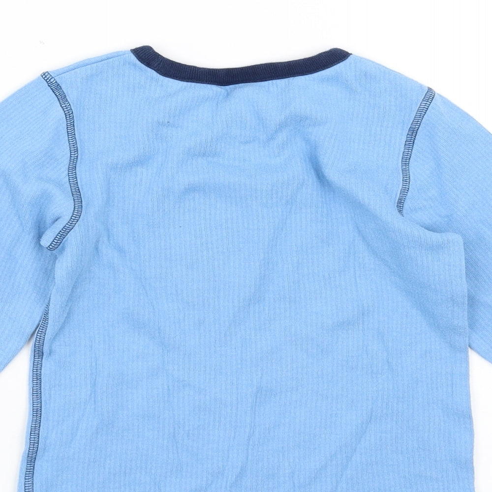 Marks and Spencer Boys Blue Solid   Pyjama Top Size 6-7 Years  - Manchester City Football Club