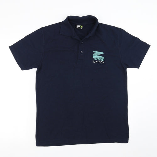 RTX Mens Blue    Polo Size M