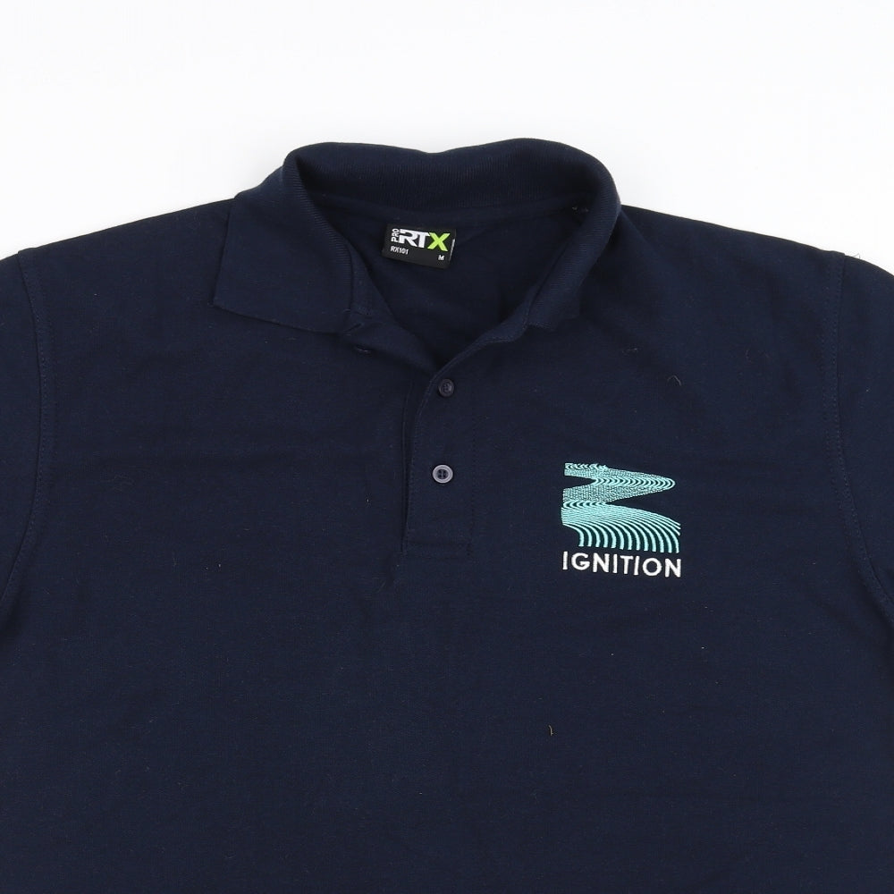 RTX Mens Blue    Polo Size M