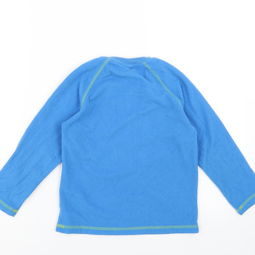NEXT Boys Blue Solid Fleece  Pyjama Top Size 4-5 Years  - monster