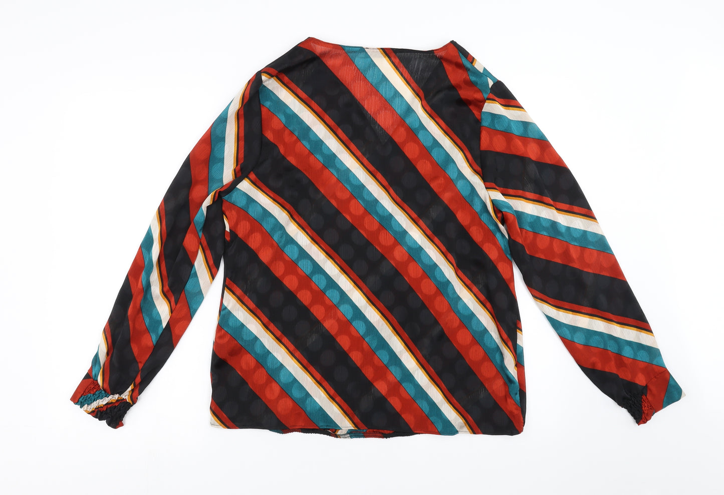Soon Womens Multicoloured Striped  Basic Blouse Size 14