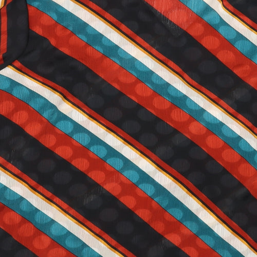 Soon Womens Multicoloured Striped  Basic Blouse Size 14