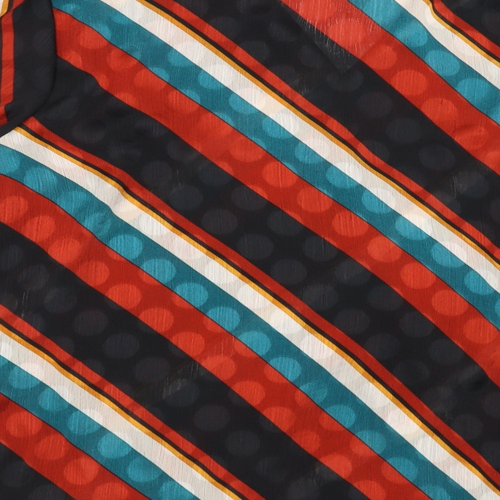 Soon Womens Multicoloured Striped  Basic Blouse Size 14