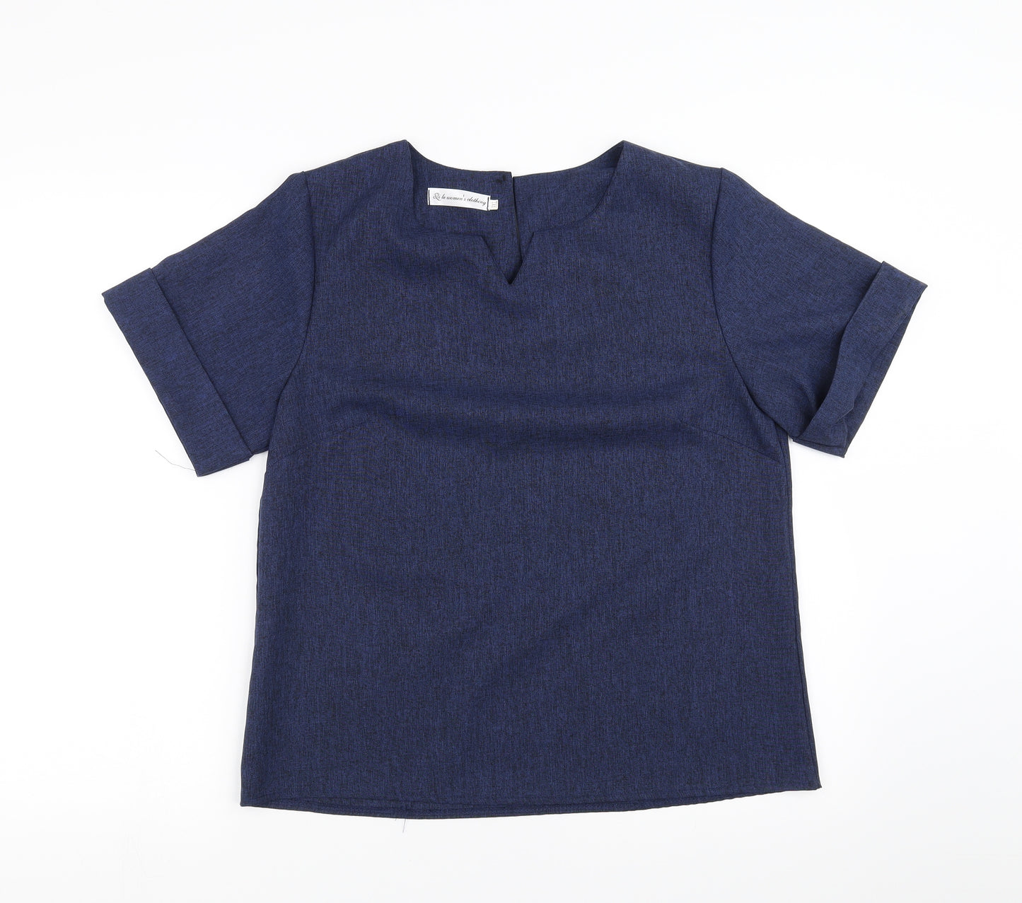 li li womens clothing Womens Blue   Basic Blouse Size 3XL
