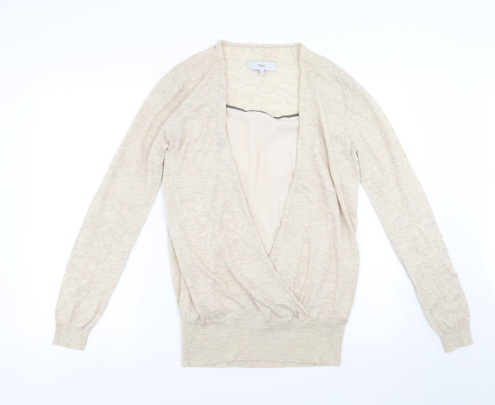 NEXT Womens Beige   Pullover Jumper Size 10  - under blouse detail
