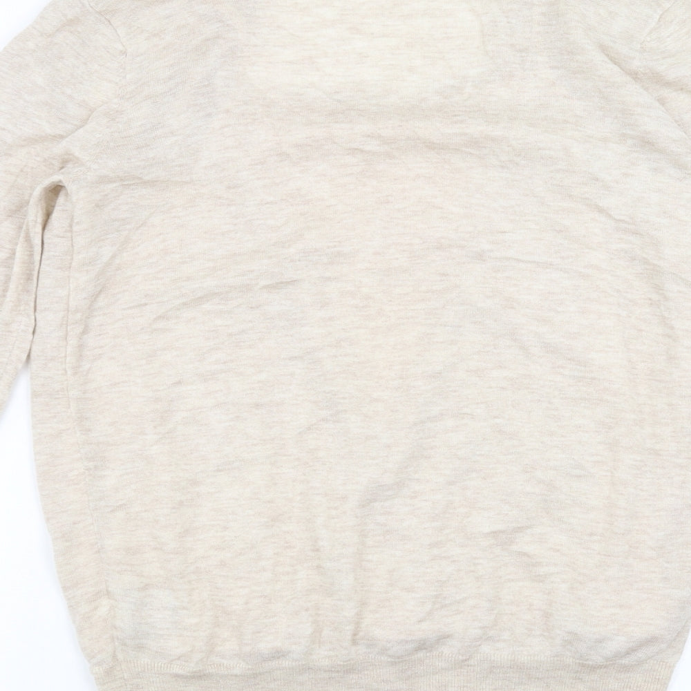 NEXT Womens Beige   Pullover Jumper Size 10  - under blouse detail