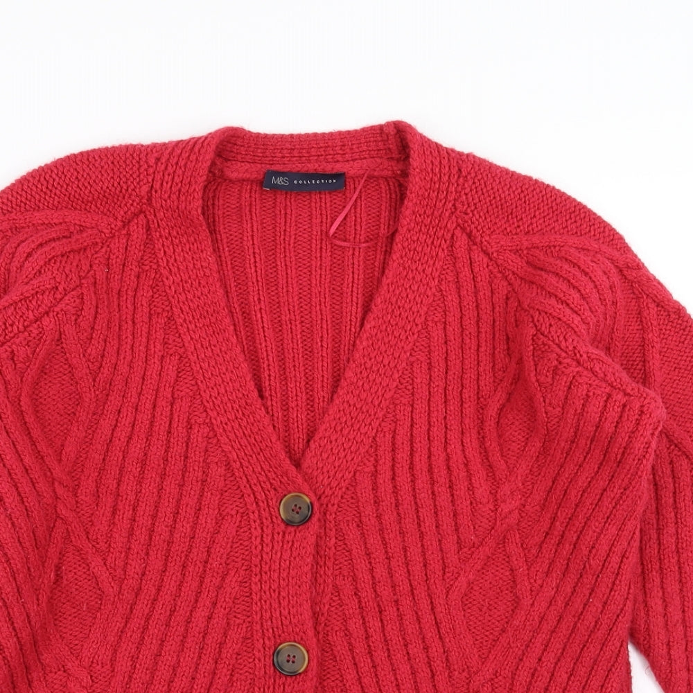 Marks and Spencer Womens Pink   Cardigan Jumper Size S