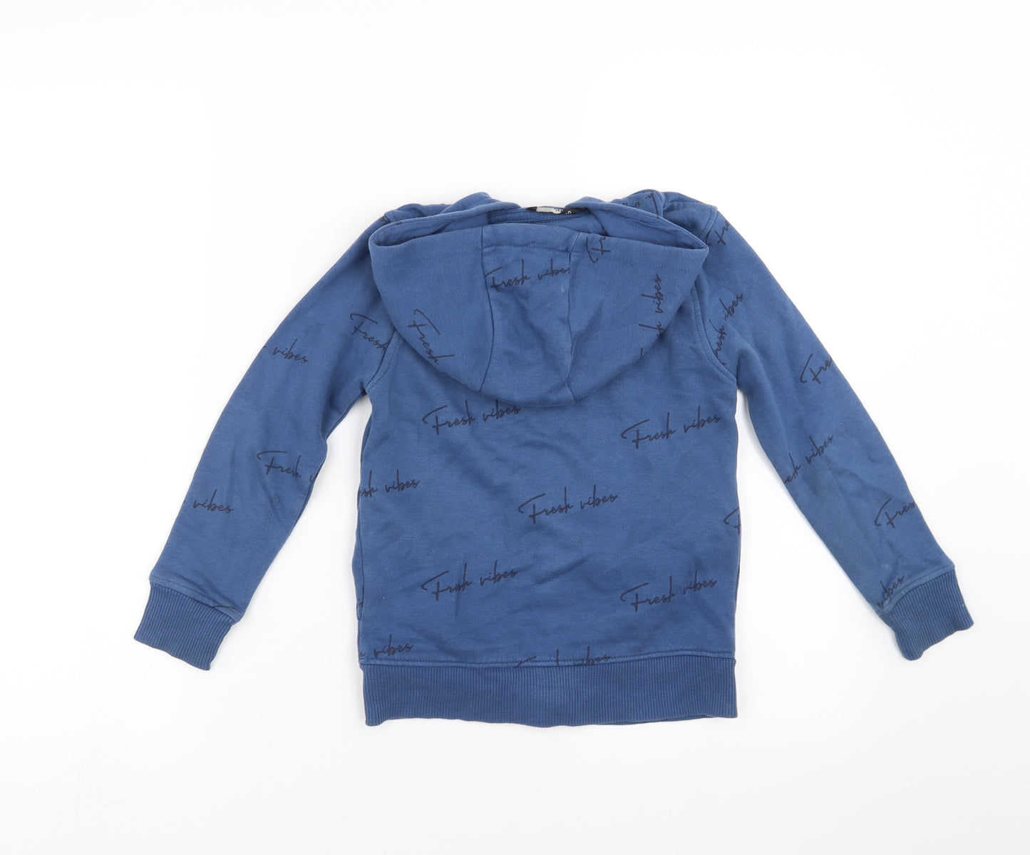 George Boys Blue   Full Zip Hoodie Size 6-7 Years  - fresh vibes