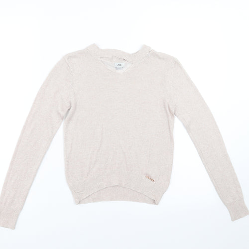 River Island Girls Pink   Pullover Jumper Size 9-10 Years  - glittery