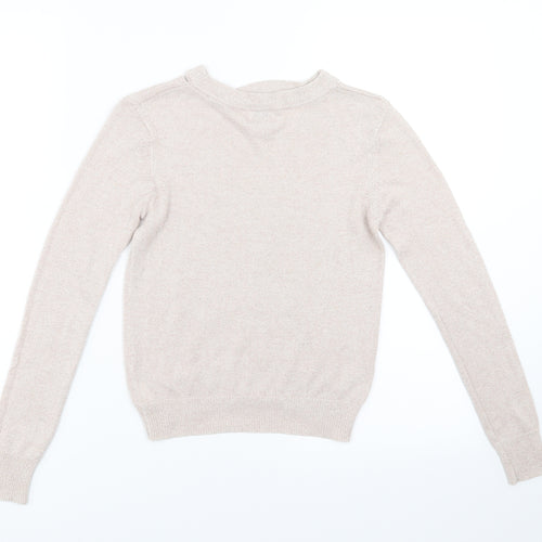 River Island Girls Pink   Pullover Jumper Size 9-10 Years  - glittery