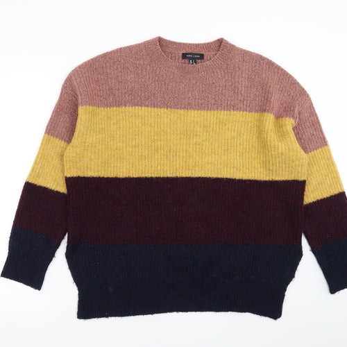 New Look Womens Multicoloured Striped  Pullover Jumper Size S