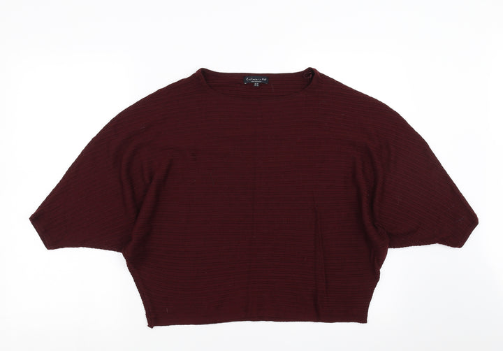 F&F Womens Red Pullover Jumper Size 10