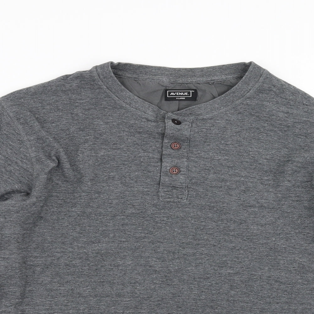 Avenue Mens Grey    T-Shirt Size XL