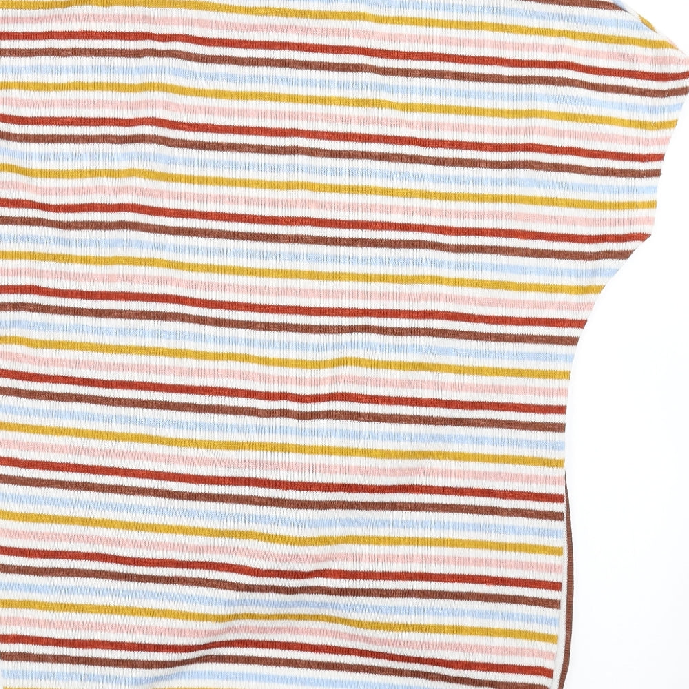 New Look Womens Multicoloured Striped  Pullover Jumper Size M  - Twist front