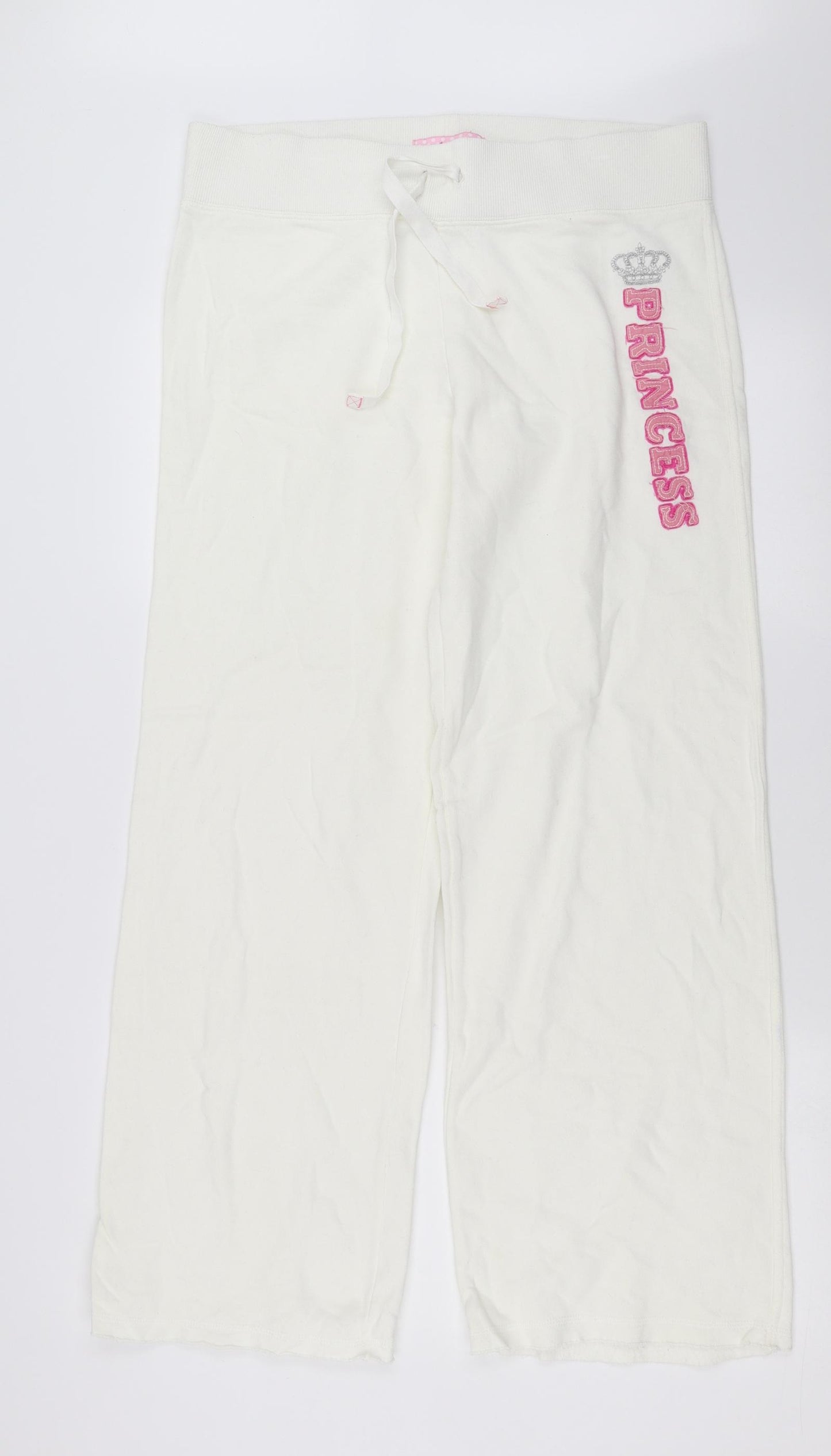 NEXT Womens White   Jogger Trousers Size 14 L30 in