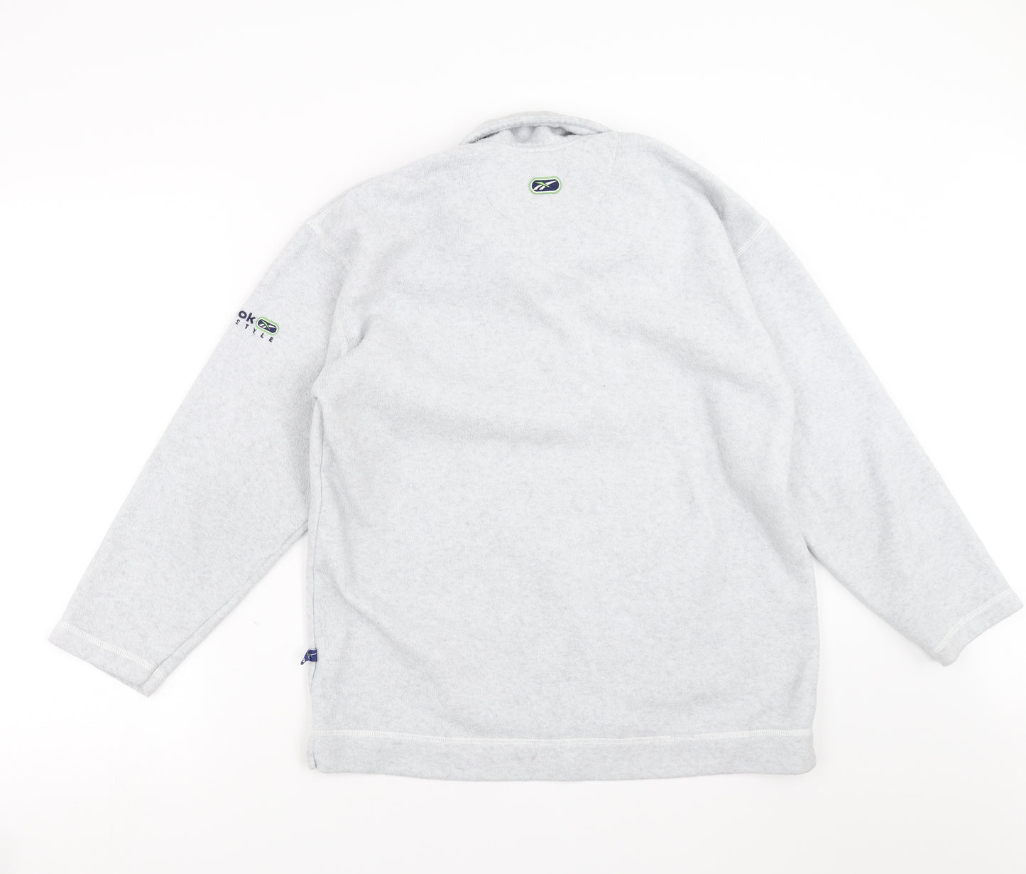 Reebok Womens Grey  Fleece Pullover Jumper Size 10