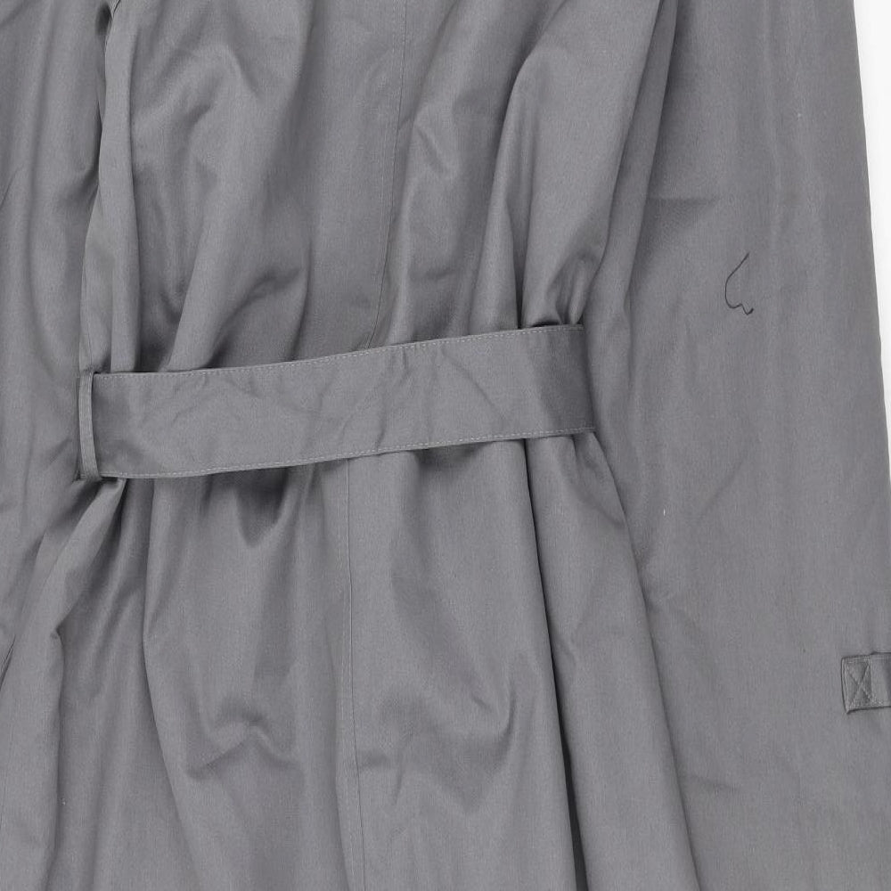 Telemac Womens Grey   Trench Coat Coat Size 10
