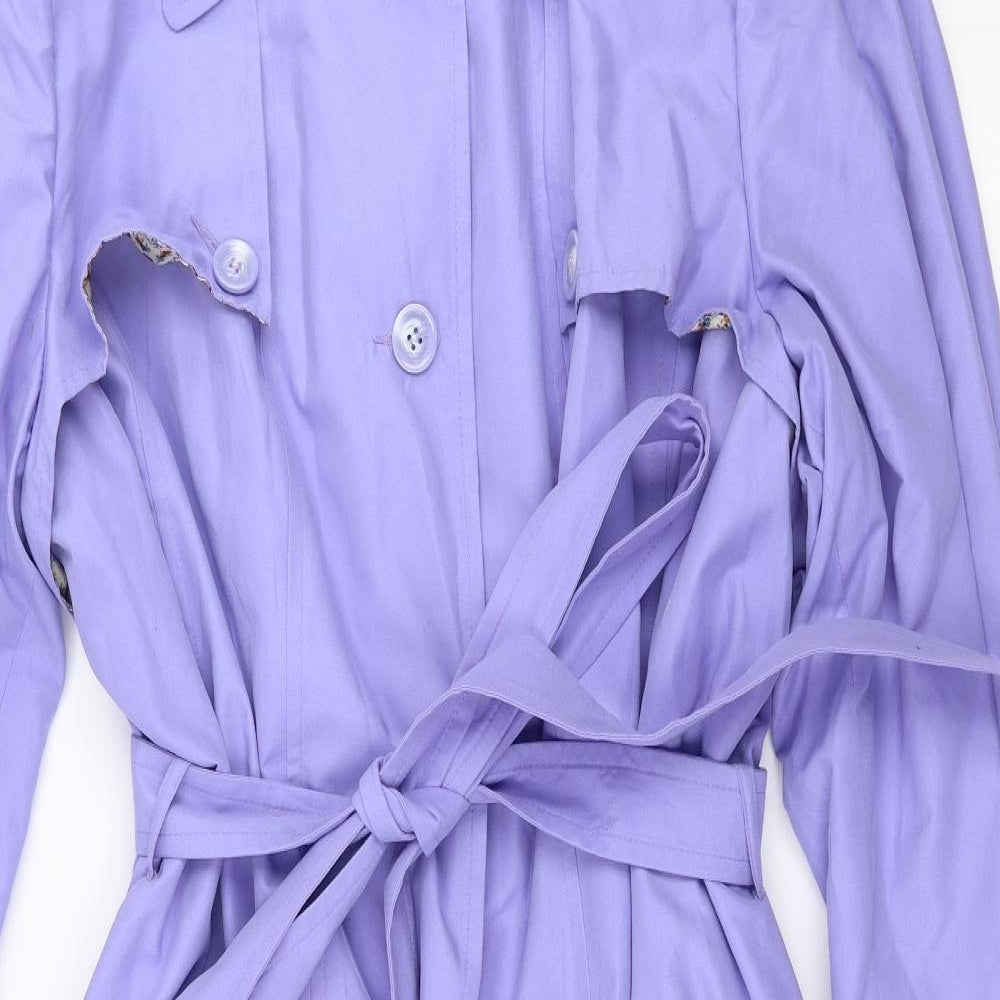 Dannimac Womens Purple   Trench Coat Coat Size 28