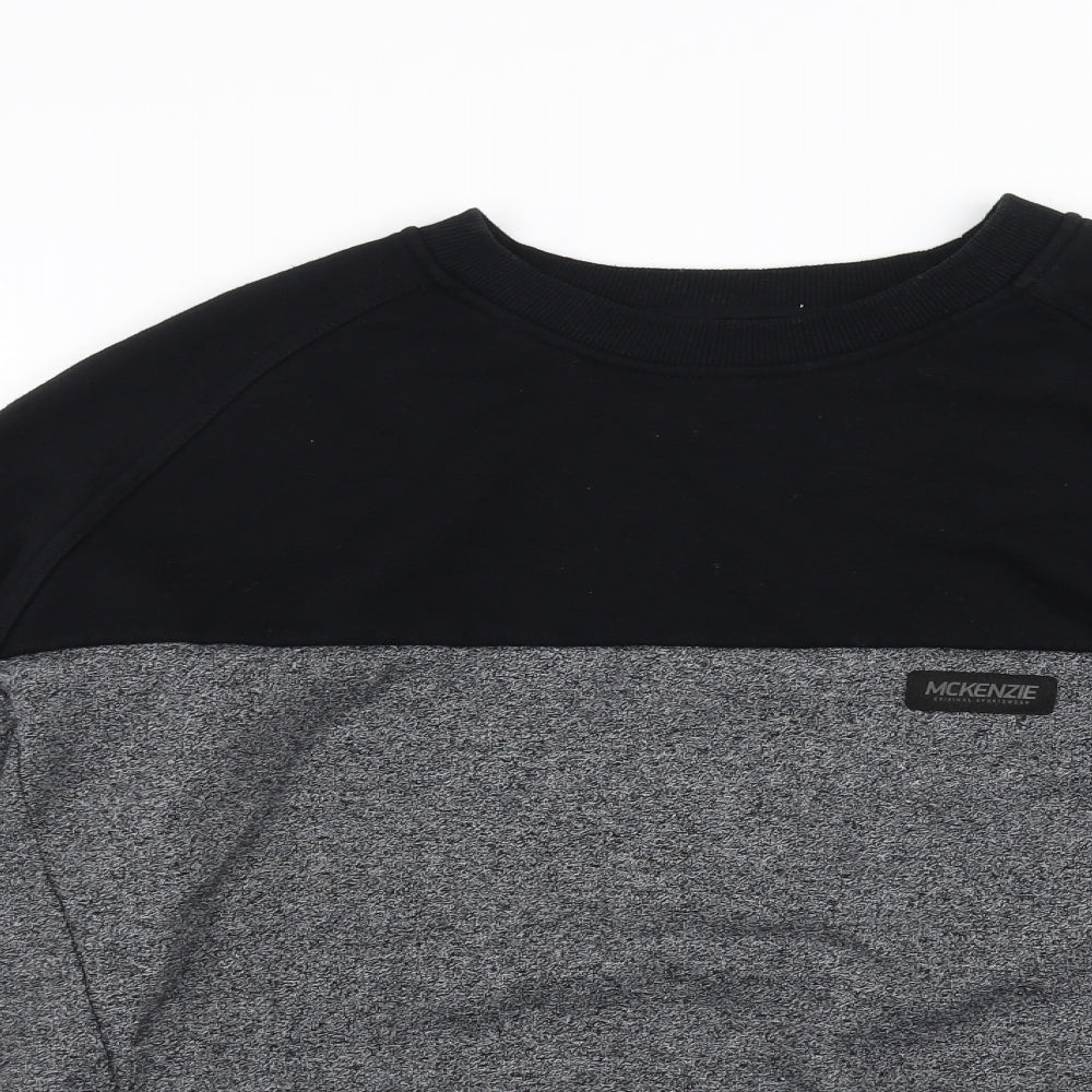 McKenzie Mens Black   Pullover Sweatshirt Size XL