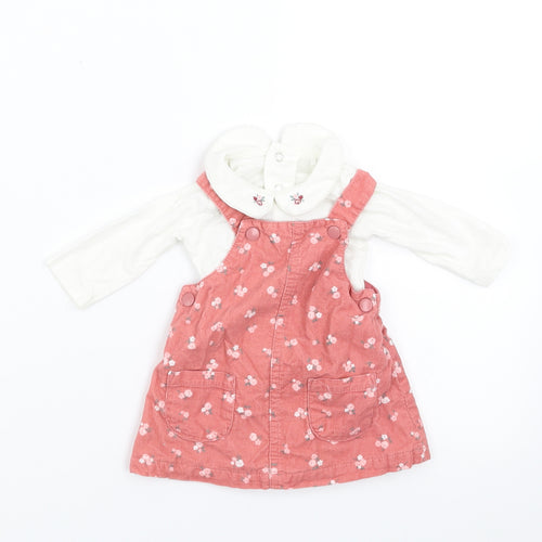 Sainsburys Girls Pink Floral  Dress Set Outfit/Set Size Newborn