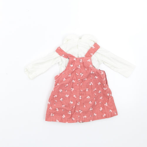 Sainsburys Girls Pink Floral  Dress Set Outfit/Set Size Newborn
