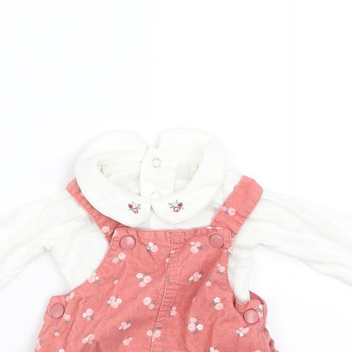 Sainsburys Girls Pink Floral  Dress Set Outfit/Set Size Newborn