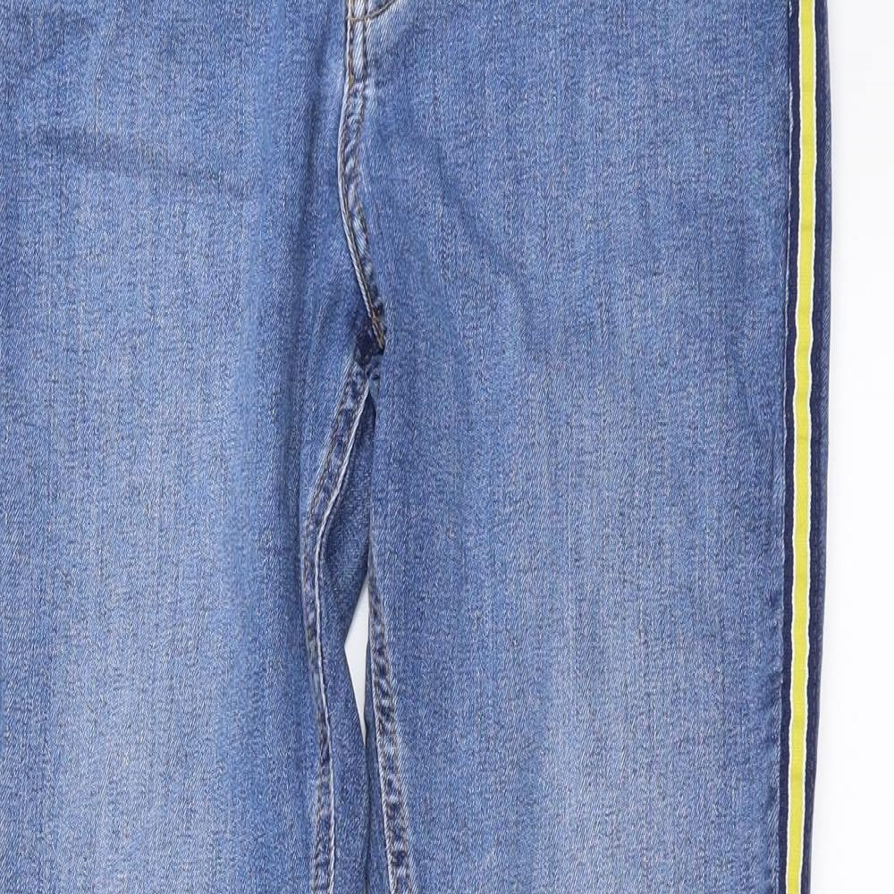 Primark Womens Blue  Denim Skinny Jeans Size 12 L27 in - distressed hem