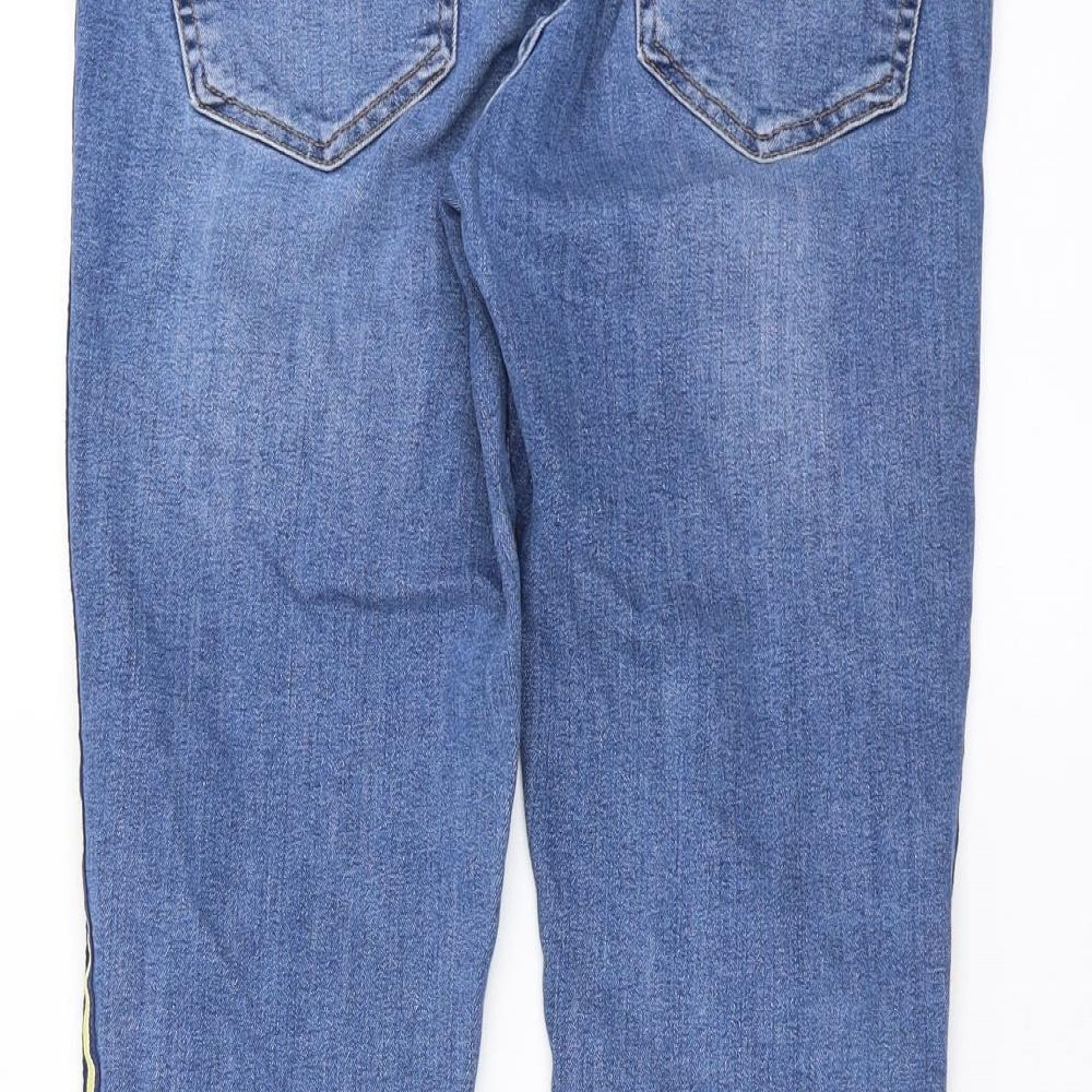 Primark Womens Blue  Denim Skinny Jeans Size 12 L27 in - distressed hem