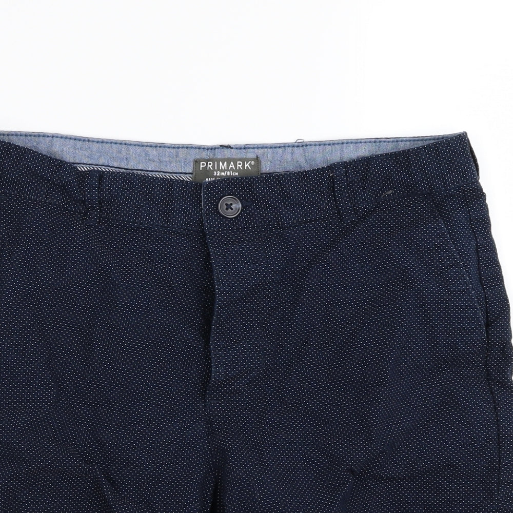 Primark Mens Blue Polka Dot  Chino Shorts Size 32 in