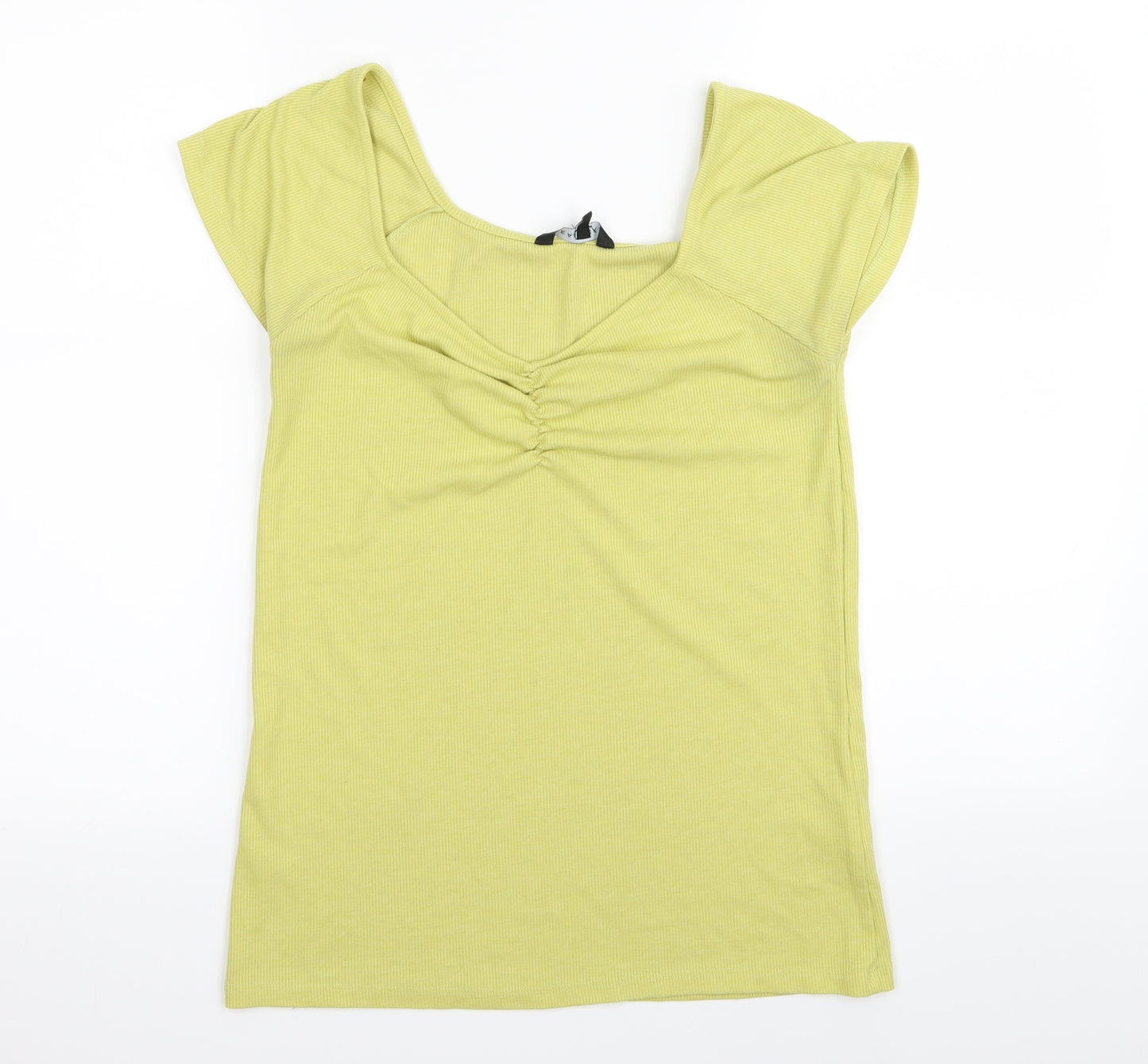 Peacocks Womens Yellow   Basic T-Shirt Size 14