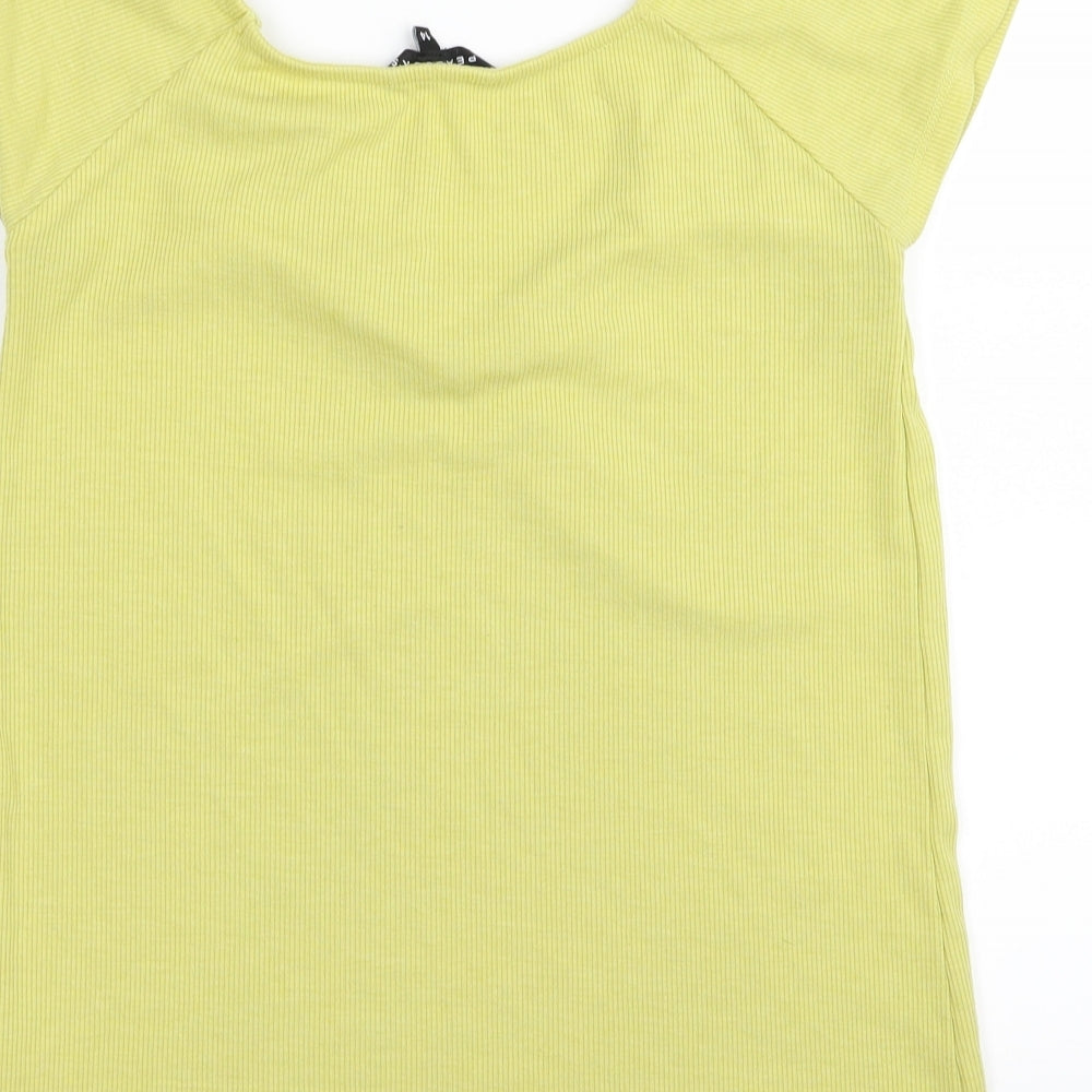 Peacocks Womens Yellow   Basic T-Shirt Size 14