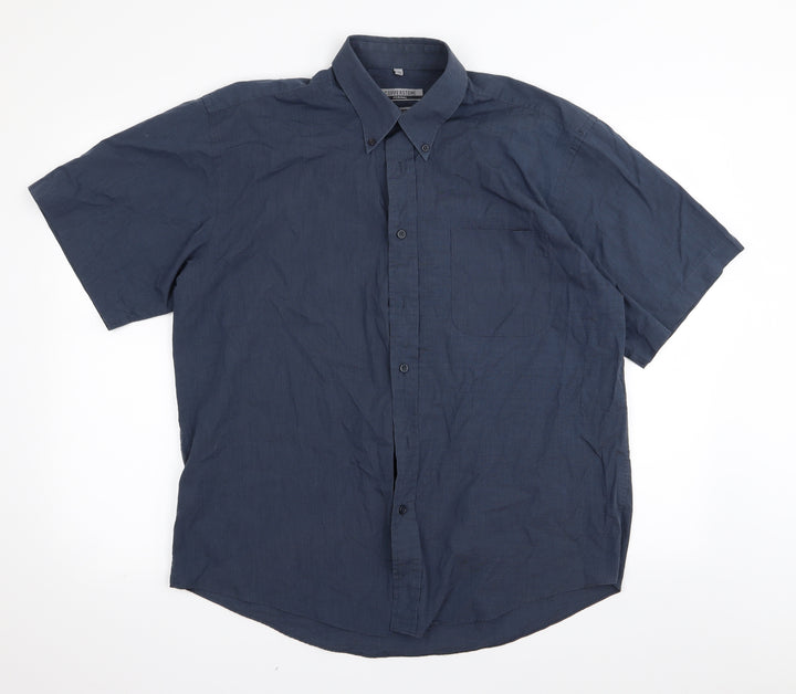 copperstone Mens Blue Button-Up Size 15