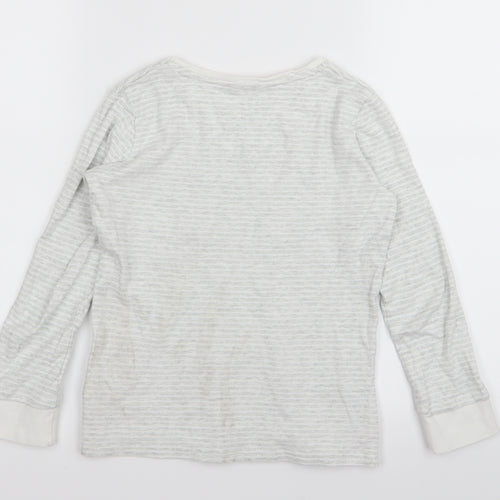 NEXT Girls Grey Striped  Top Pyjama Top Size 9 Years