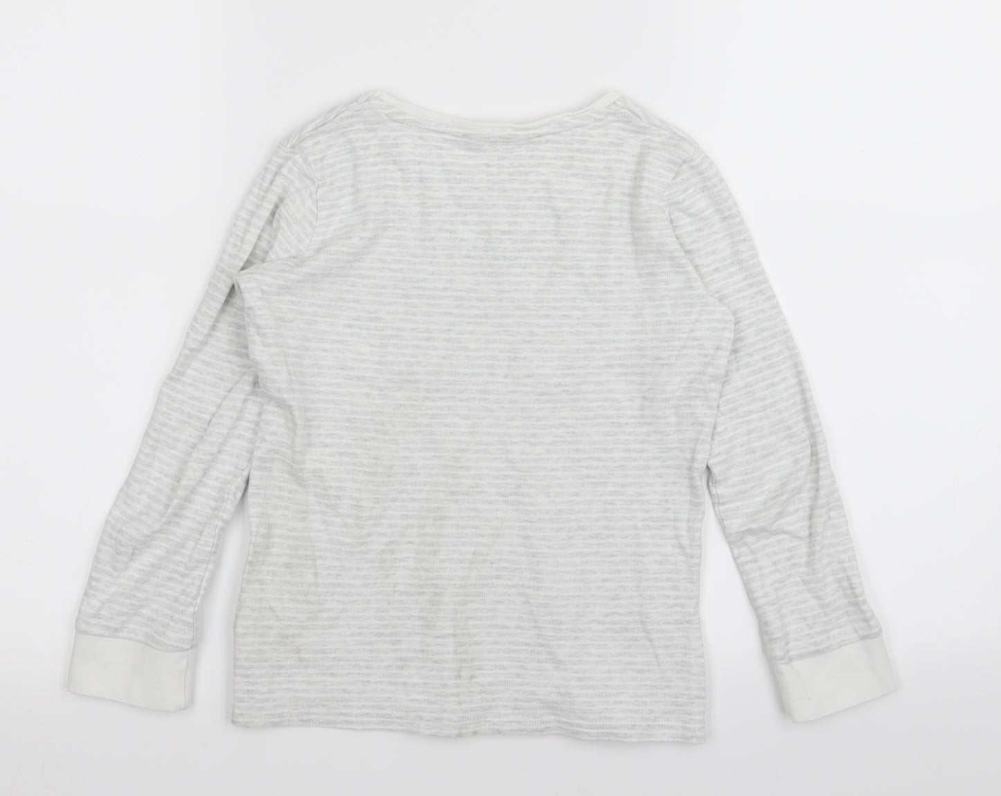 NEXT Girls Grey Striped  Top Pyjama Top Size 9 Years