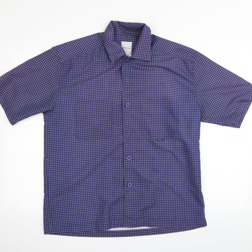firestrap Mens Blue Geometric   Button-Up Size M