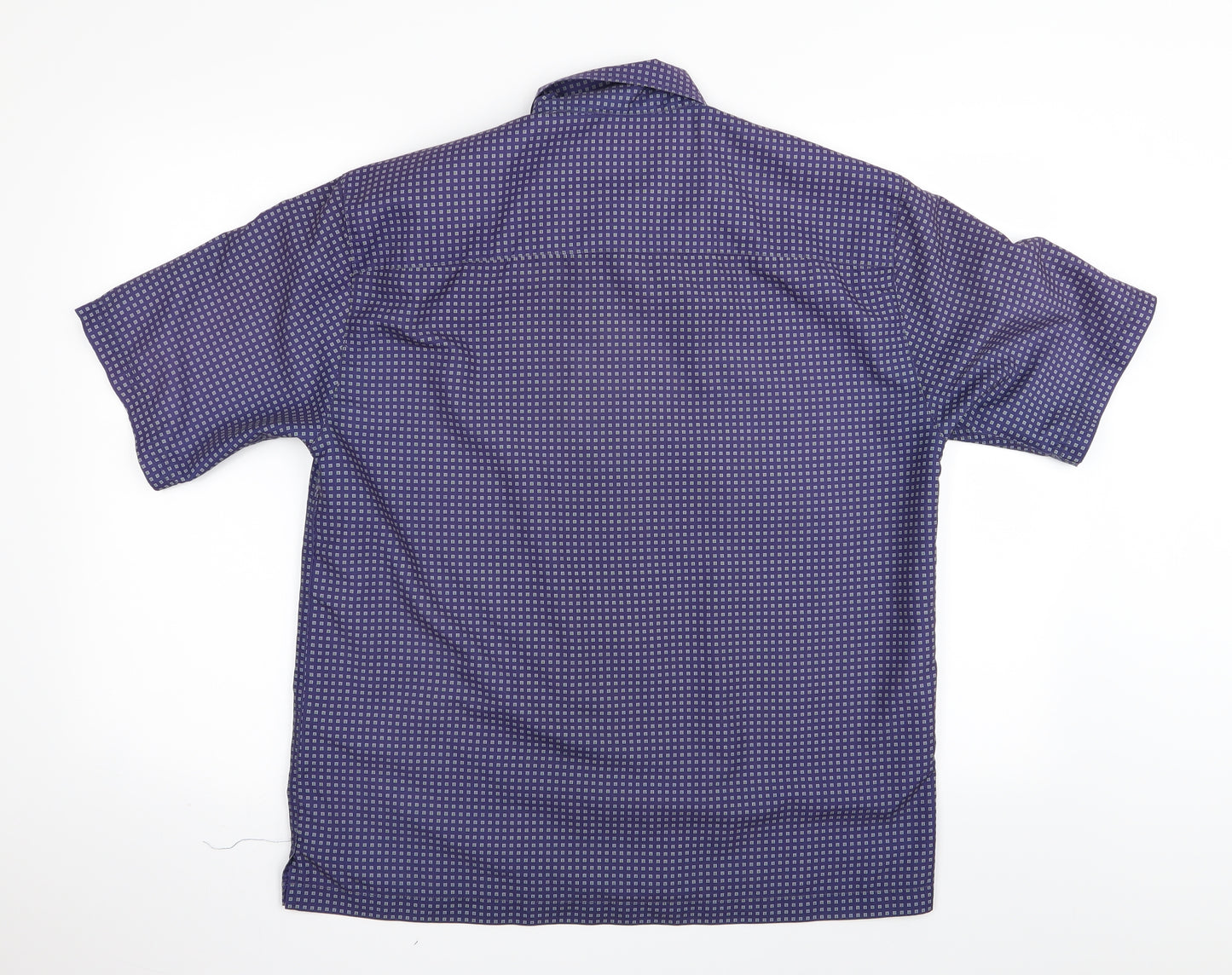 firestrap Mens Blue Geometric   Button-Up Size M