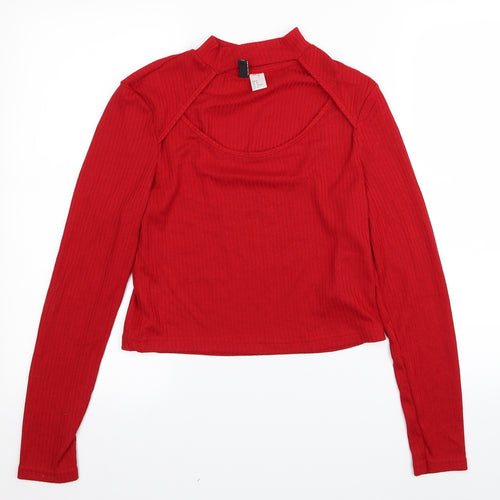 Divided by H&M Womens Red   Basic T-Shirt Size 12