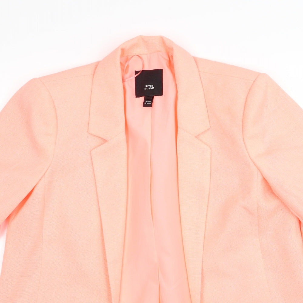 River Isand Womens Pink   Jacket Blazer Size 8