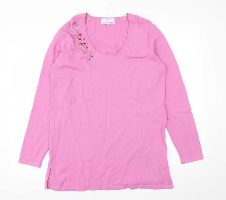 Michele Hope Womens Pink   Pullover Jumper Size 10