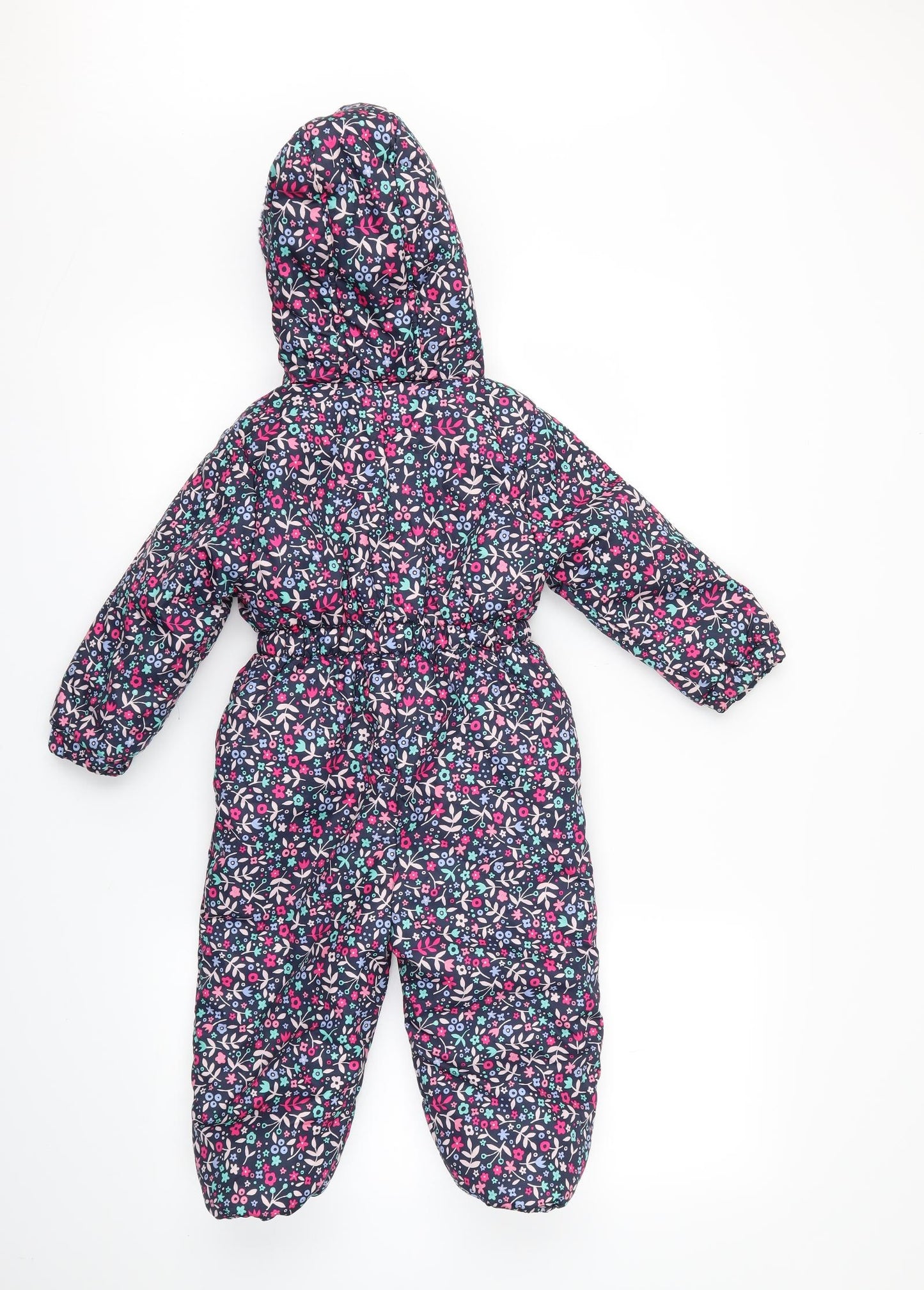 George Girls Multicoloured Floral  Jacket Snowsuit Size 2-3 Years