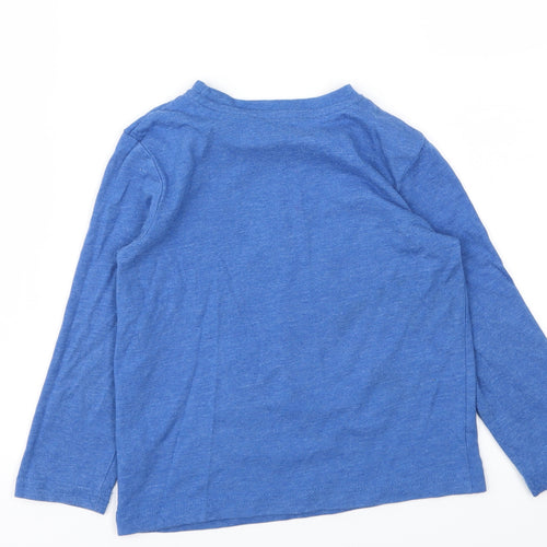 Primark Boys Blue Animal Print  Basic T-Shirt Size 3-4 Years